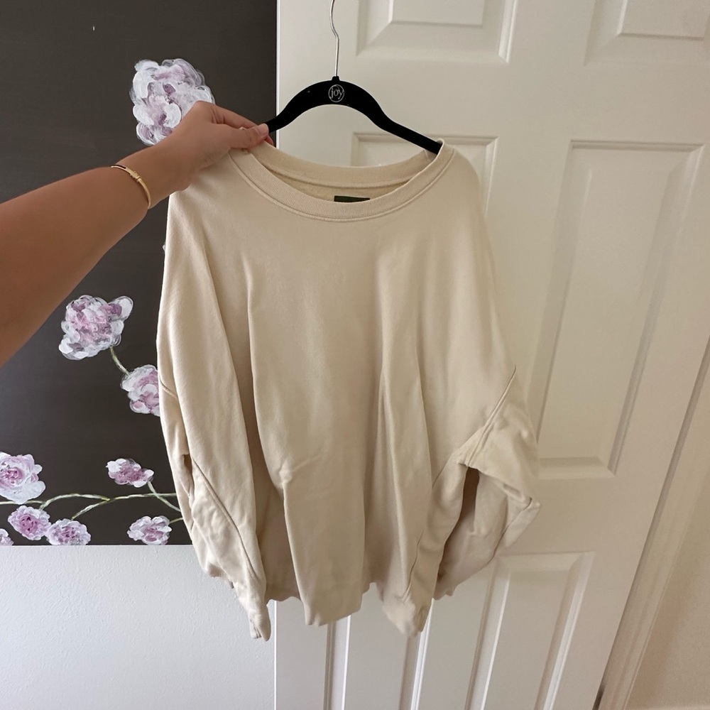 Daily Drills Cream Relaxed Sweatshirt